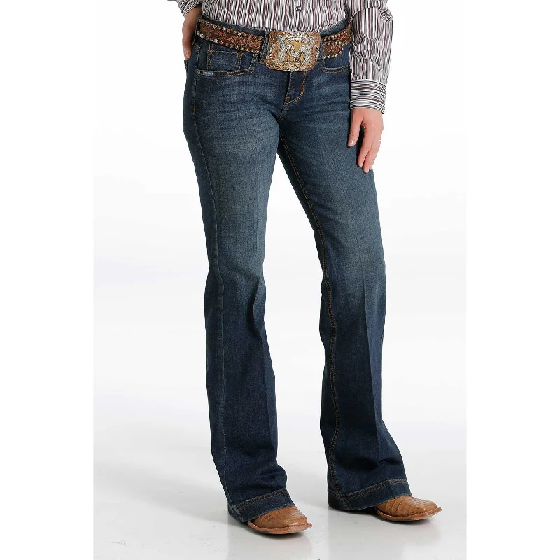 Cinch Lynden Dark Stone Trouser Jeans Elegant Tapered Leg Denim