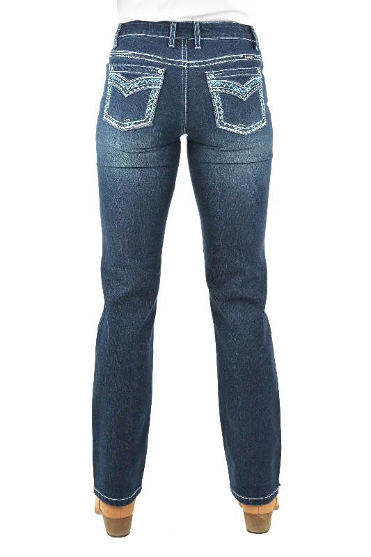 Pure Western Ladies Geraldine Straight Leg Jean - PCP2212730 Fashionable Slouchy Fit Jeans