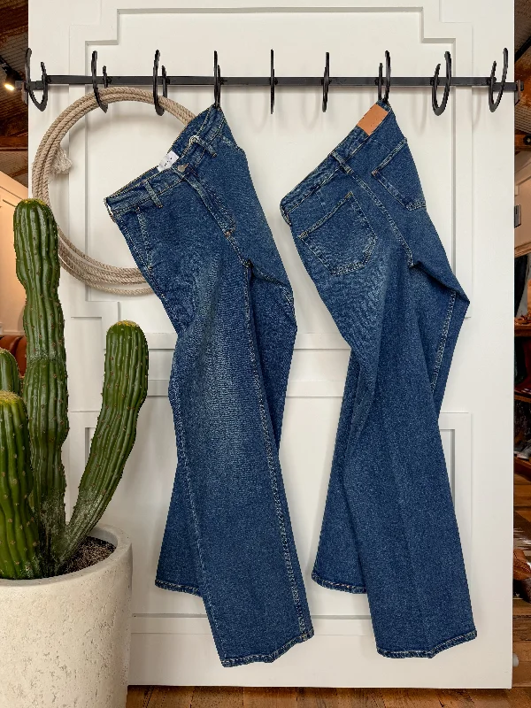 The Callison High Rise Wide Leg Jean Cozy Tencel Blend Denim Jeans