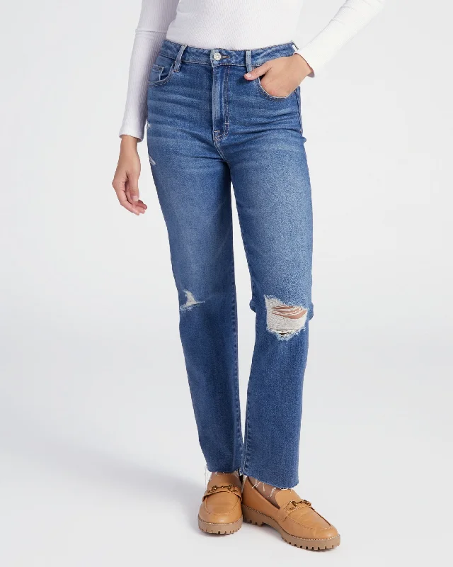 The Tracey Straight Leg Jeans Stylish High-Waist Skinny Denim