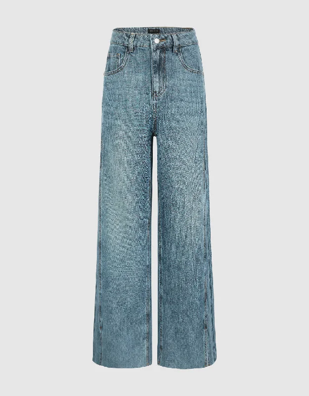 Wide-Leg Jeans Fashionable Bootcut Jeans