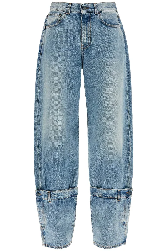 'wide-legged Hurley Jeans For  - Light Blue Casual Bootcut Ripped Jeans