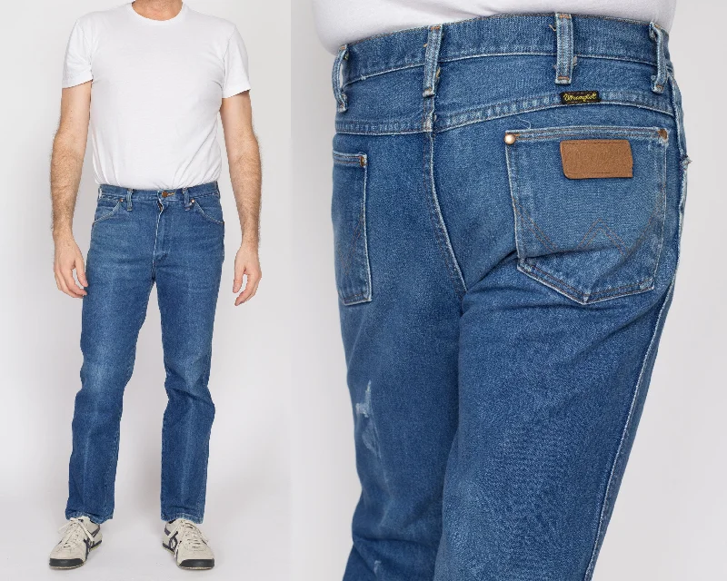32x30 70s 80s Wrangler Faded Slim Fit Jeans Casual Wide-Legged Denim Jeans