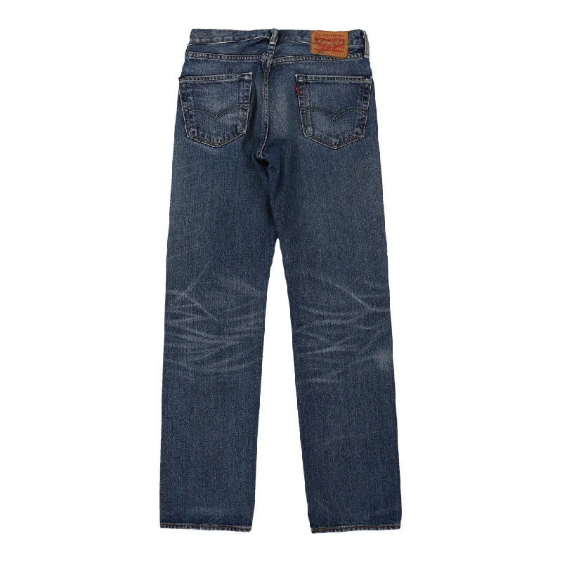 505 Levis Jeans - 30W UK 10 Dark Wash Cotton Casual Bootcut Ripped Jeans
