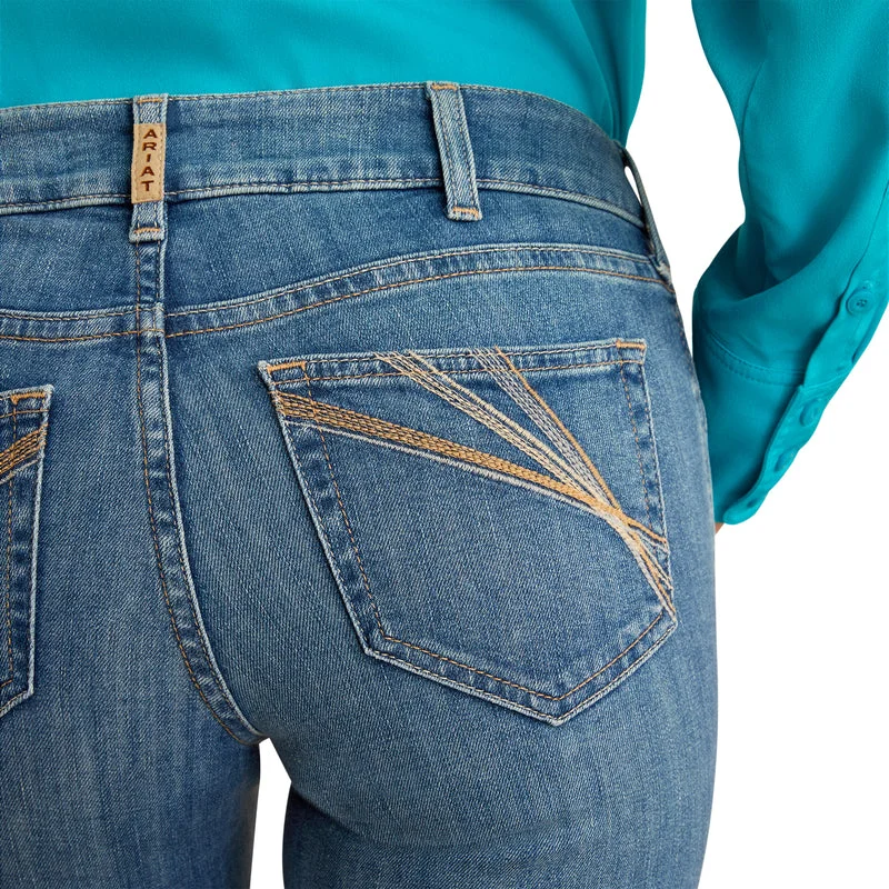 Ariat Jeans Womens Perfect Rise Arrow Bootcut Lili Comfortable Zip-Fly Denim Jeans