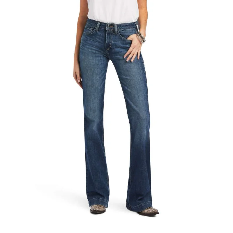 Ariat Ladies Daphne Toronto Slim Trouser Long Jeans Comfortable Mid-Rise Jeans