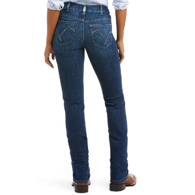 Ariat Women's R.E.A.L. Perfect Rise Abby Straight Jeans Fashionable Raw Edge Jeans