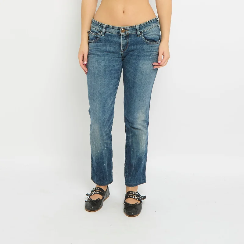 Armani Jeans Cropped Jean - UK 12 Comfortable Zip-Up Skinny Jeans