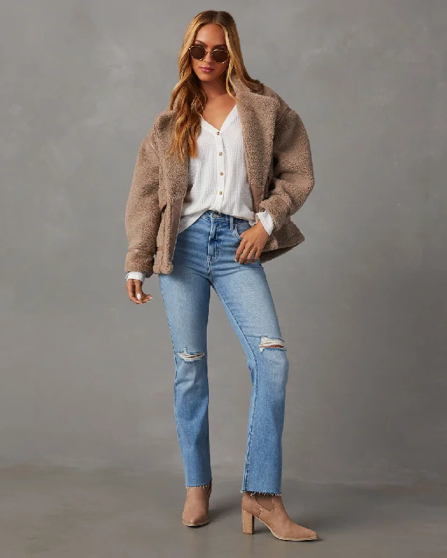 Auggie High Rise Distressed Flare Jeans Fashionable Bootcut Jeans