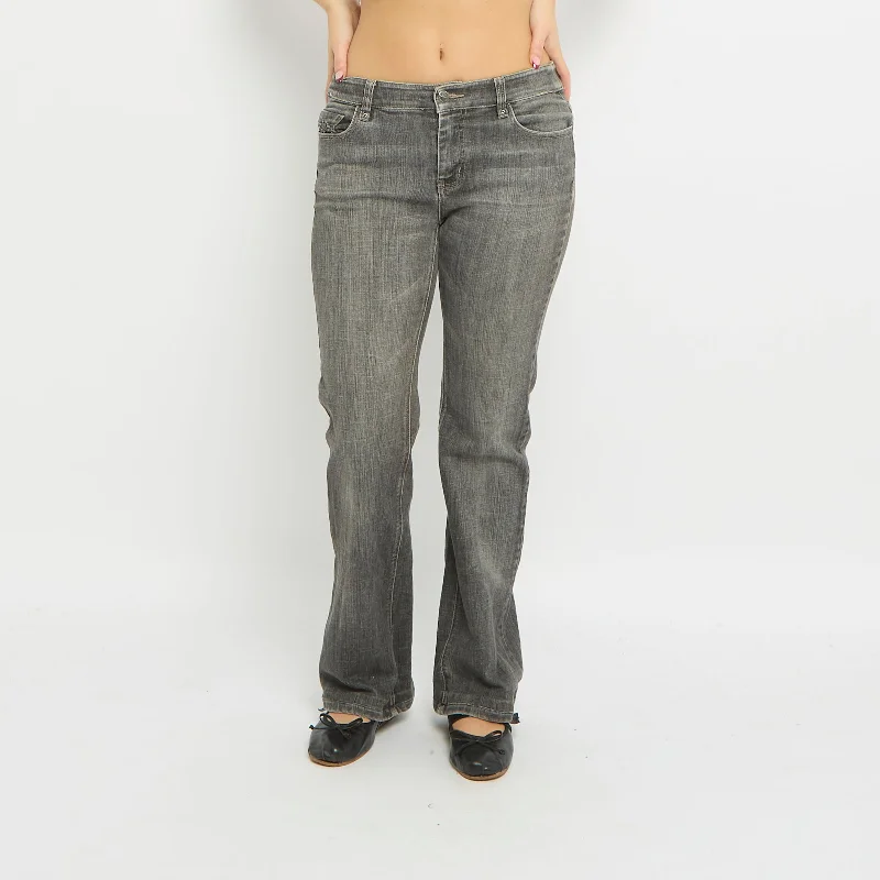 Diamante Details Straight Leg Jeans - UK 8 Comfortable Distressed Straight-Leg Jeans