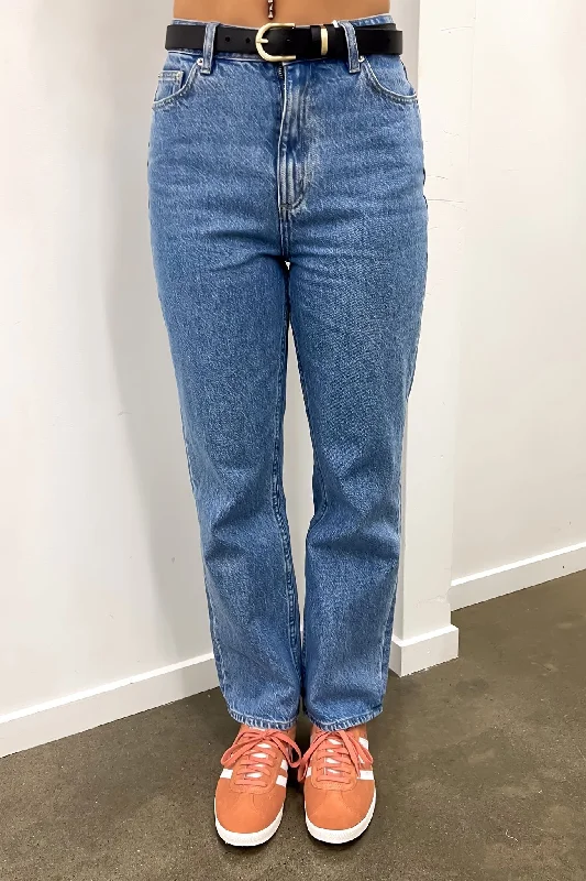 High Straight Jean Brooklyn Blue Petite Casual High-Waisted Bootcut Jeans