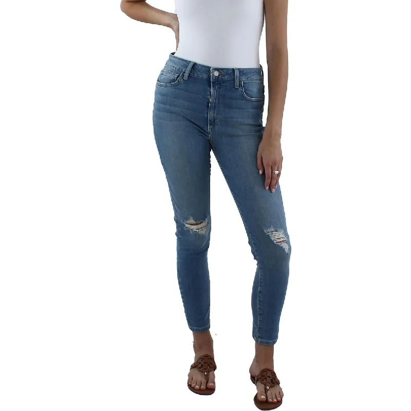 Joe's Womens Curvy Distressed Skinny Jeans Stylish Tapered Fit Jeans