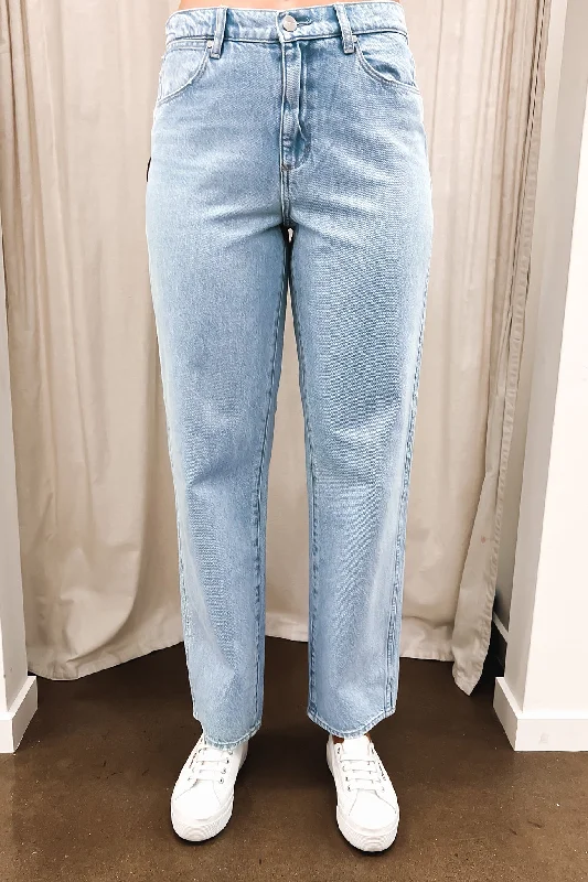 Mid Rise Vintage Straight Jean Sublime Blue Fashionable Cropped Denim Jeans