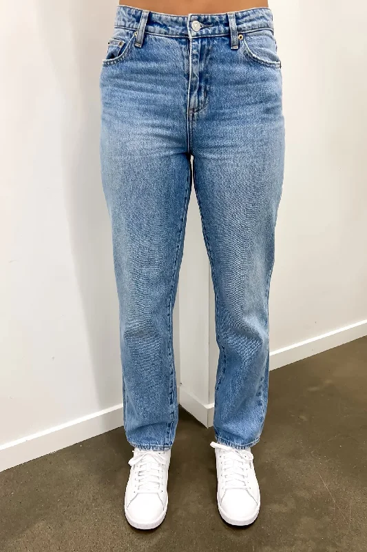 Mid Slim Straight Petite Jean Lafayette Blue Stylish Bootcut Denim Jeans