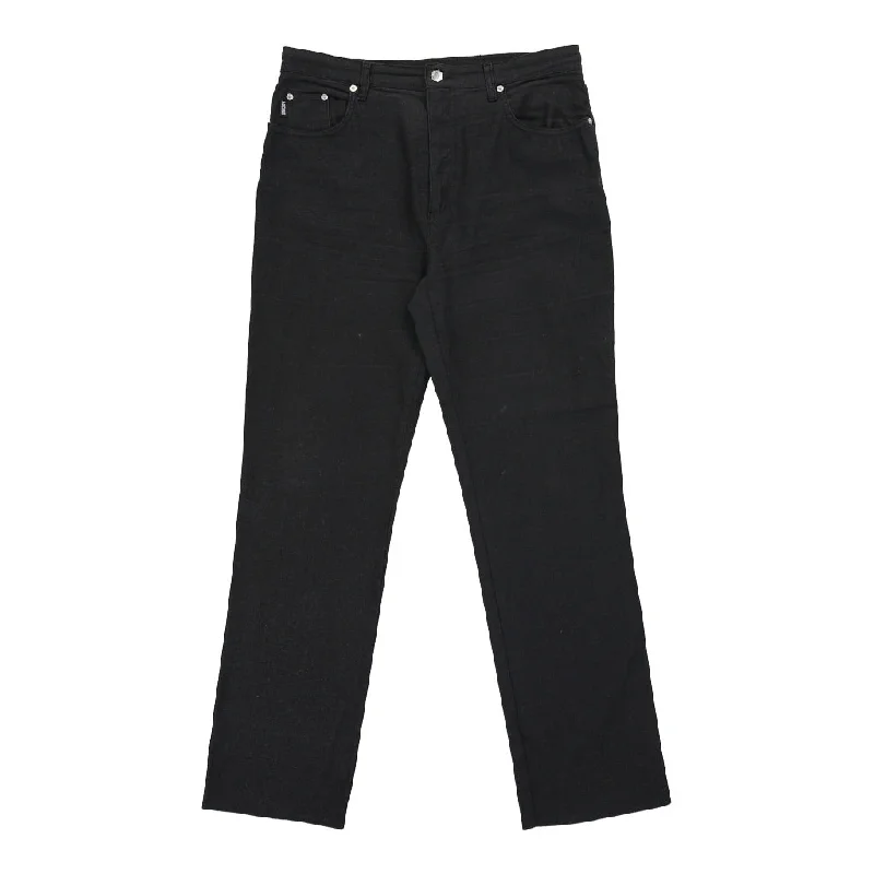 Moschino Jeans Jeans - 34W UK 14 Black Cotton Blend Fashionable Straight Fit Denim