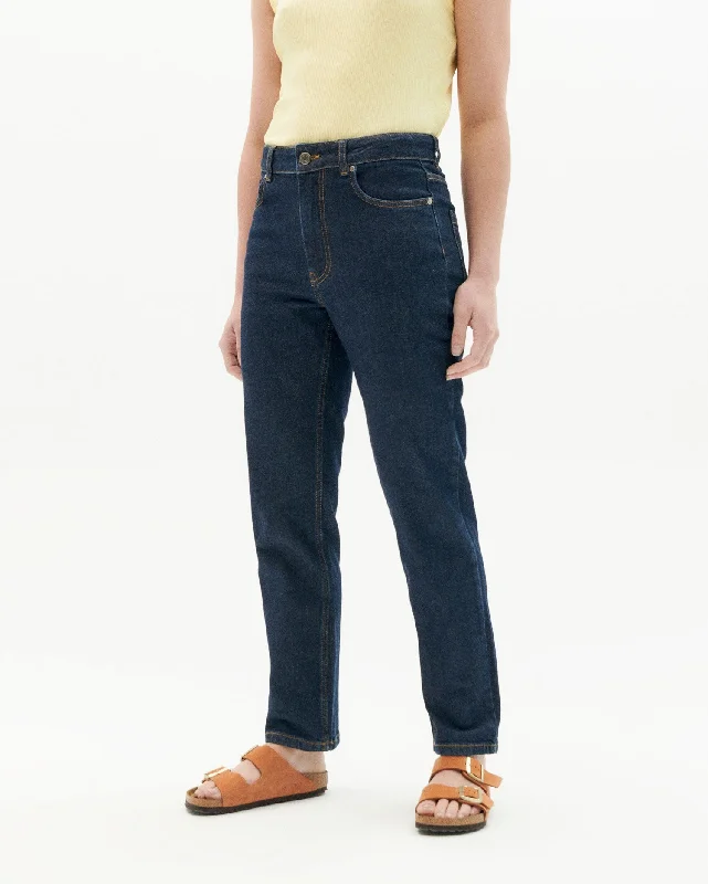 Nele Jeans Dark Denim Comfortable Flare Leg Jeans