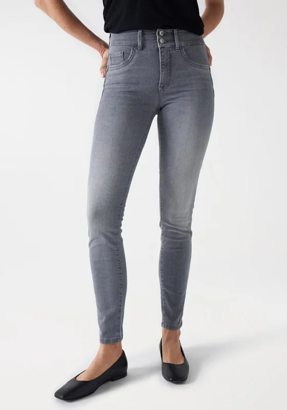Salsa Secret Push In Jeans, Grey Comfortable Flare Leg Jeans