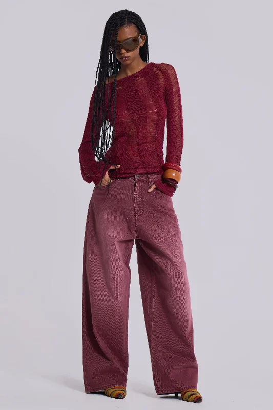 Red Washed XL Colossus Jeans Casual Skinny Fit Jeans
