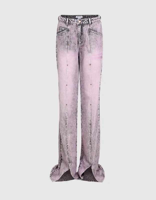 Straight Jeans Trendy Bootcut High-Waisted Jeans