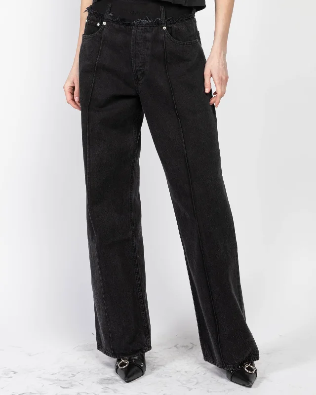 Denim Jeans Trendy Wide-Legged High-Waist Jeans