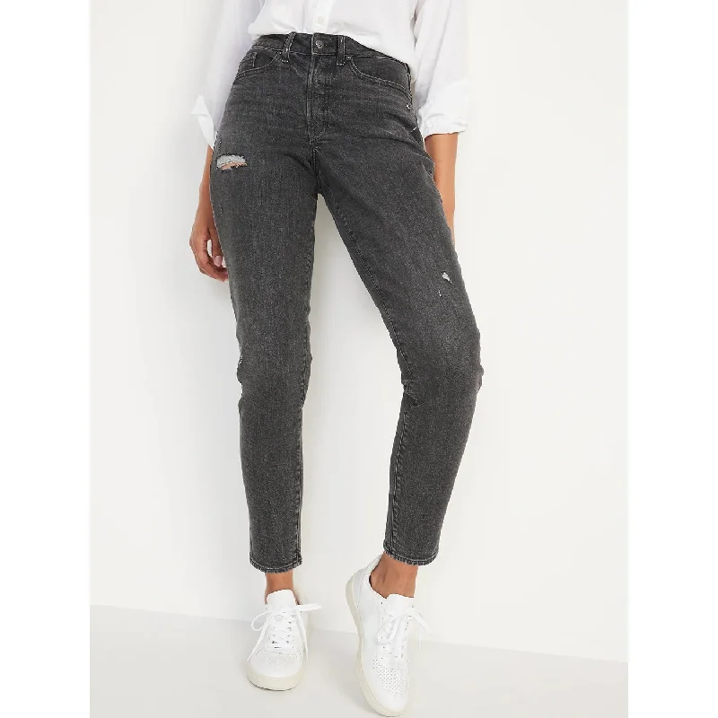 ON Curvy High Rise Straight Ripped Jeans Stylish Bootcut Denim Jeans
