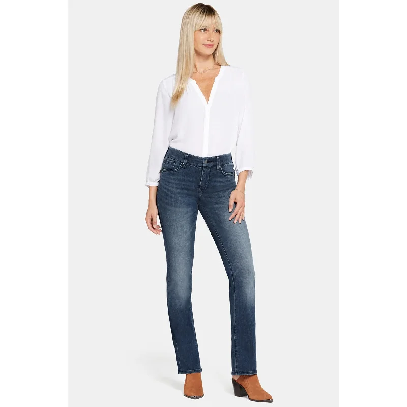 Vintage Blue Straight Jeans Comfortable Mid-Rise Jeans