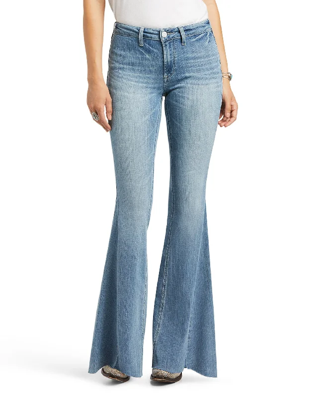Women's R.E.A.L. High Rise Alondra Flare Jeans Chic Dark-Wash Skinny Jeans