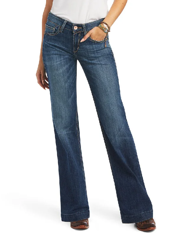 Women's Trouser Perfect Rise Alana Wide Leg Jeans Comfortable Full-Length Denim Jeans