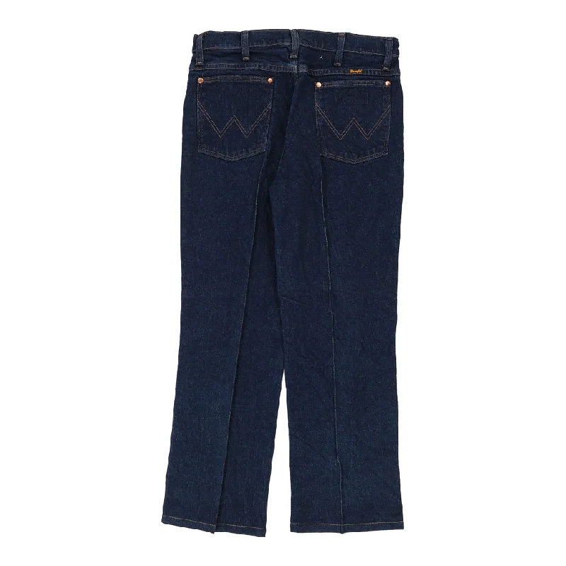 Wrangler Jeans - 32W UK 14 Blue Cotton Stylish Shredded Denim Jeans