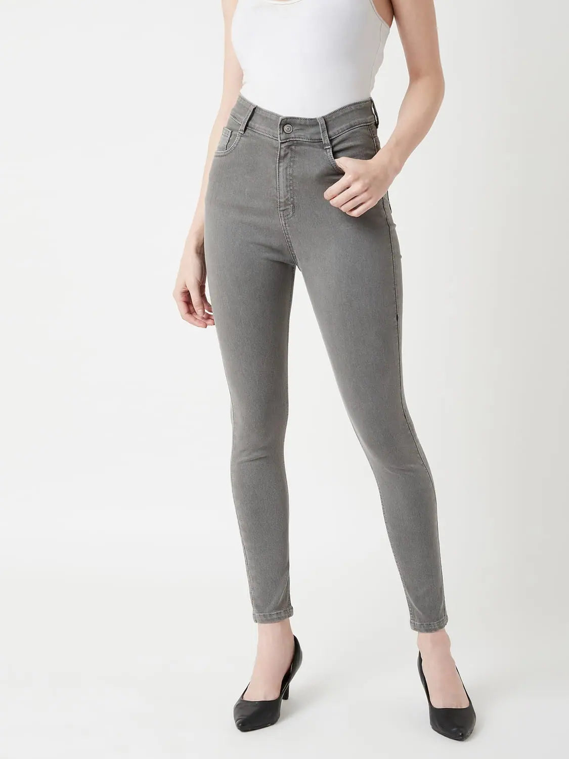 Cotton Down To The Earth Denim Pant Grey Lightweight Linen Pants
