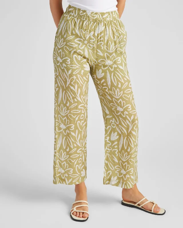 Floral Pant Formal Wide-Leg Pants