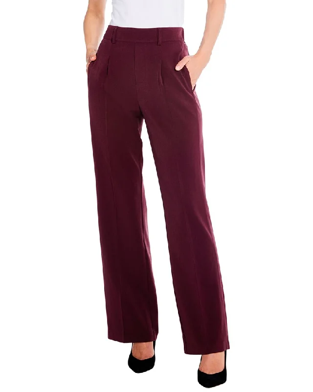 Nic+Zoe The Avenue Wide Leg Pleated Pant Classic Stretch Pants