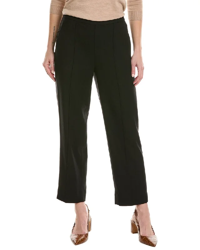 Vince Mid-Rise Wool-Blend Easy Pant Trendy Work Pants