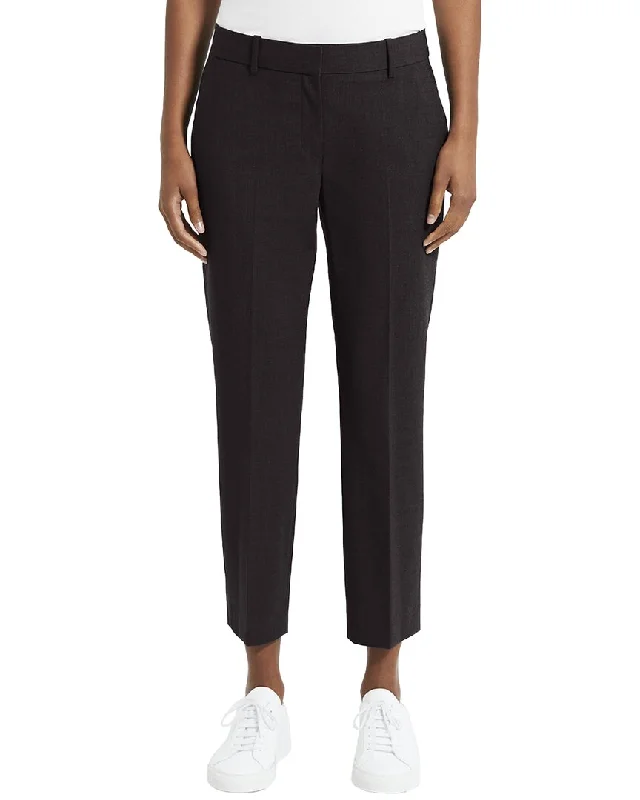 Theory   Treeca 2 Wool-Blend Pant Chic Wool Trousers