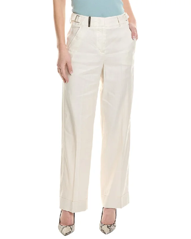 Peserico Linen-Blend Pant Cozy Maternity Pants