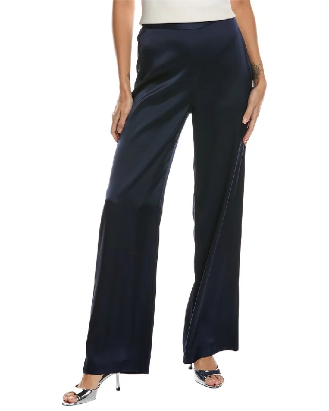 St. John Liquid Satin Pant Cozy Full-Length Pants