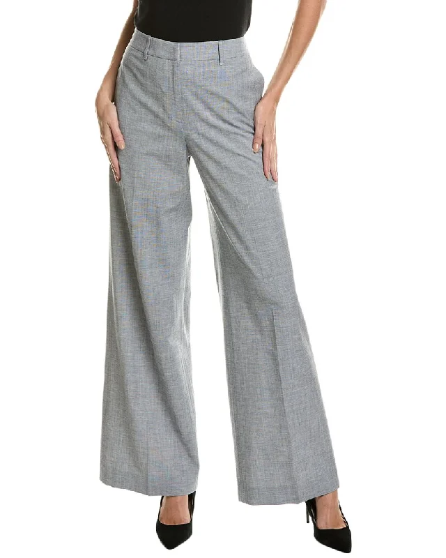 Lafayette 148 New York Dalton Wool-Blend Wide Leg Pant Comfortable Maternity Pants