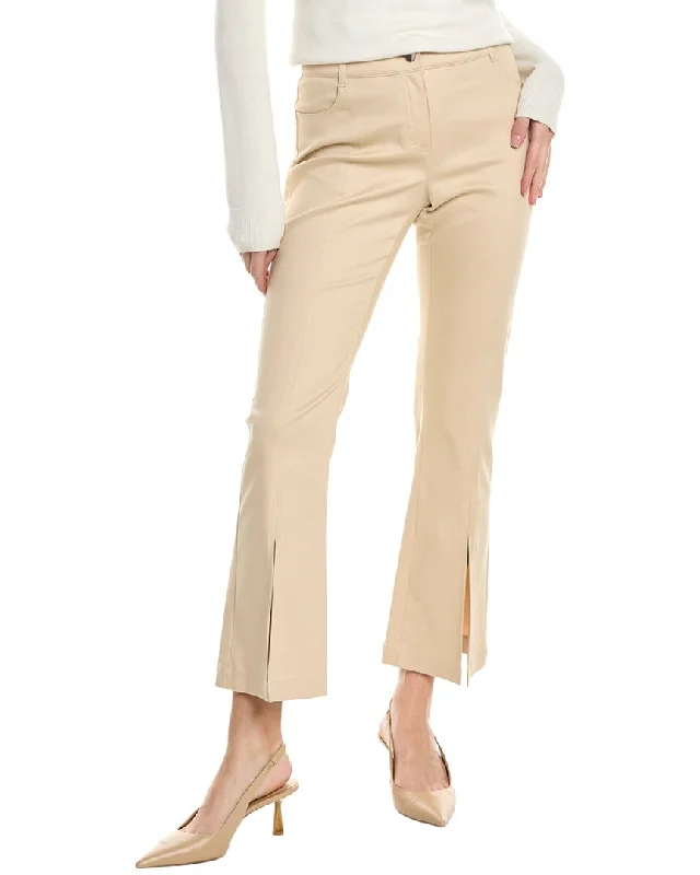 Elie Tahari Cropped Denim Pant Wide-Legged Palazzos