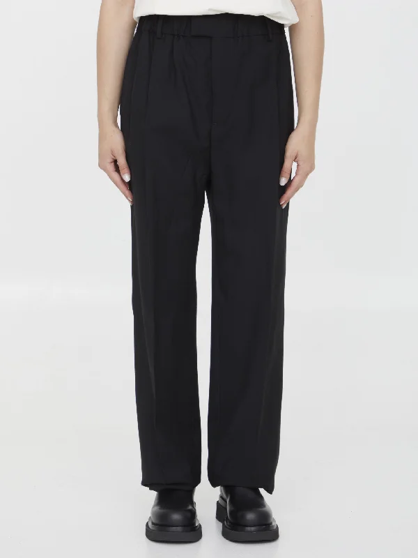 Black Wool Pants Casual Yoga Pants