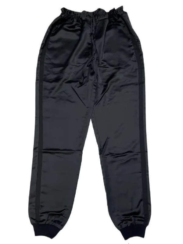 BLK DNM Women's Black Cupro Drawstring Waist Pant 53 Size S NWT Soft Stretch Leggings