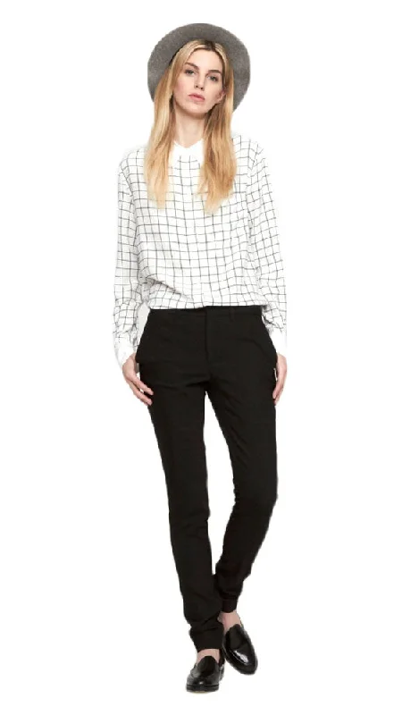 BLK DNM Women's Black Pant 31 #WPP2202 US 8 $395 NWT Classic Chino Pants