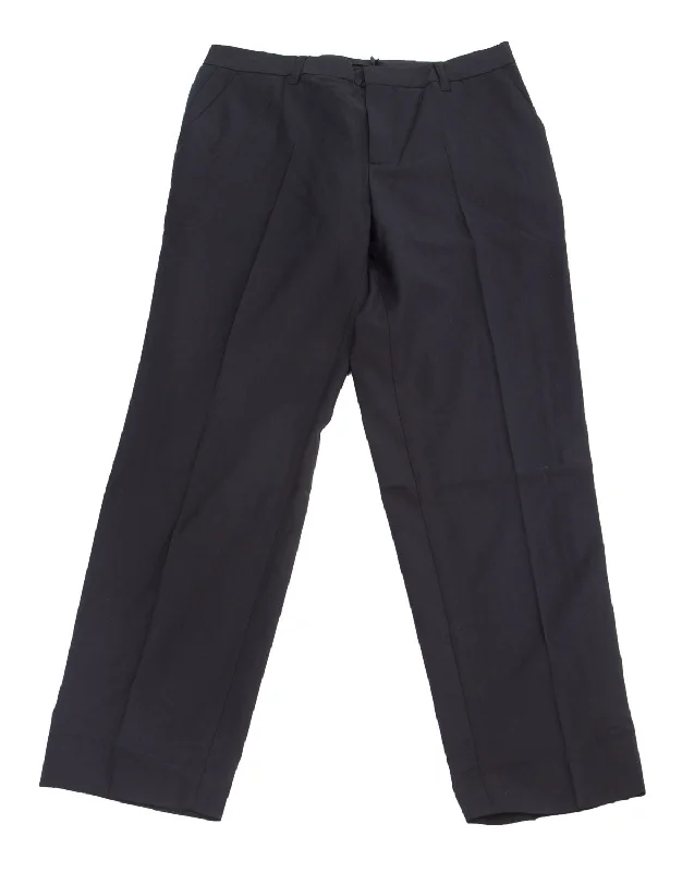 BLK DNM Women's Black Tux Pant 17 #WPW2103 US 6 $395 NWT Lightweight Linen Pants