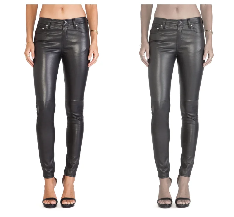 BLK DNM Women's Leather Pant 22 #WJL4401 $995 NWT Relaxed Linen Pants