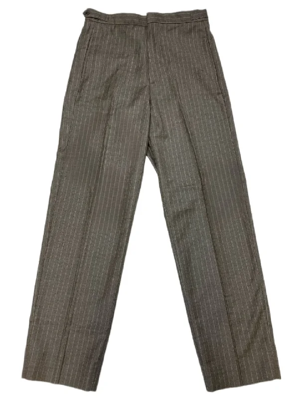 BLK DNM Women's Light Oatmeal Pinstripe High Waist Pant 6 Size US 2 NWT Relaxed Lounge Trousers