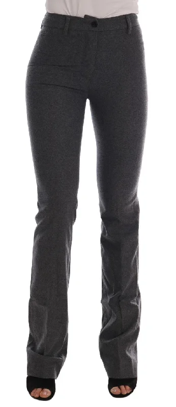 Ermanno Scervino Chic Gray Formal Pants - Elegance Refined Stretch Fit Pants