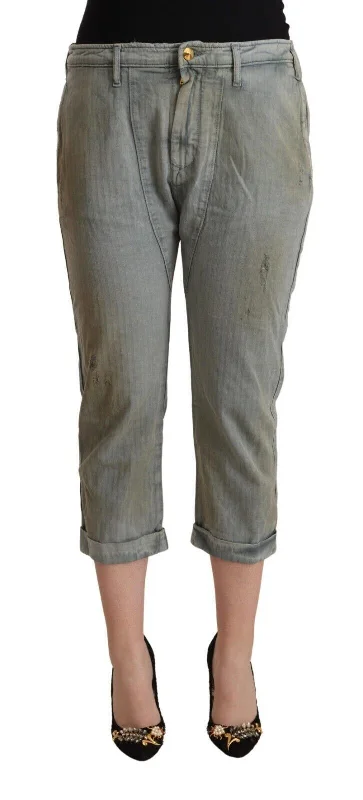 Chic Mid Waist Cropped Skinny Pants Cozy Lounge Pants