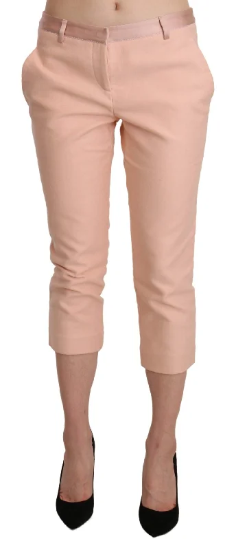 Ermanno Scervino Chic Pink Skinny Capri Pants Classic Straight Pants