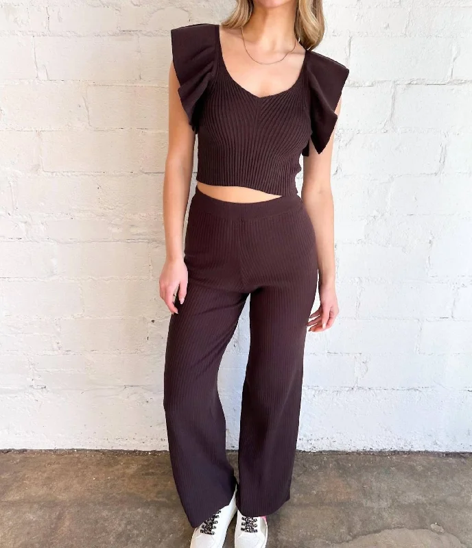 Cozy Harmony Pants In Brown Cozy Lounge Pants