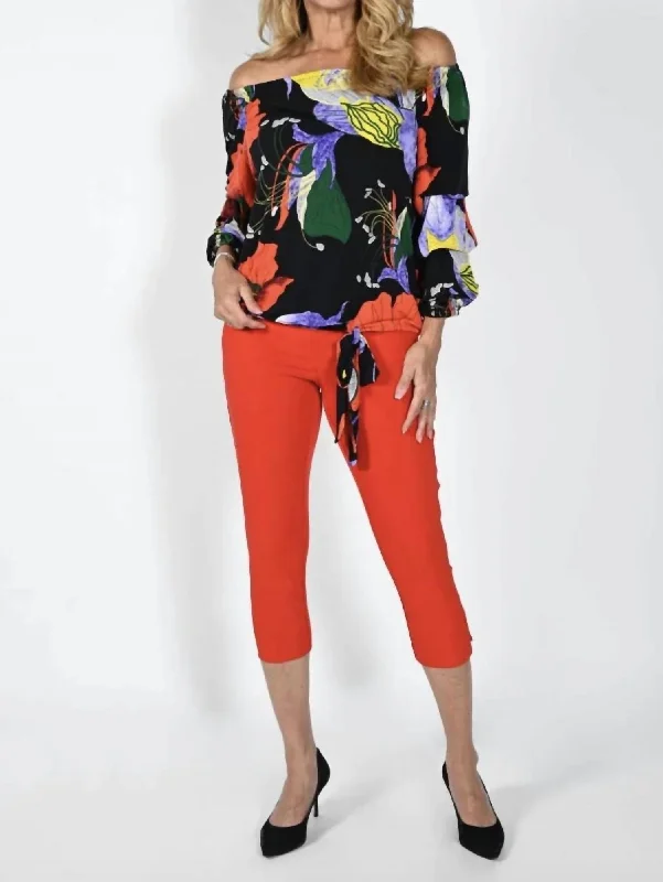 Cropped Pant In Red Trendy Work Pants