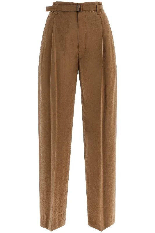 Dry Silk Pants For Men Stylish Paperbag Waist Pants